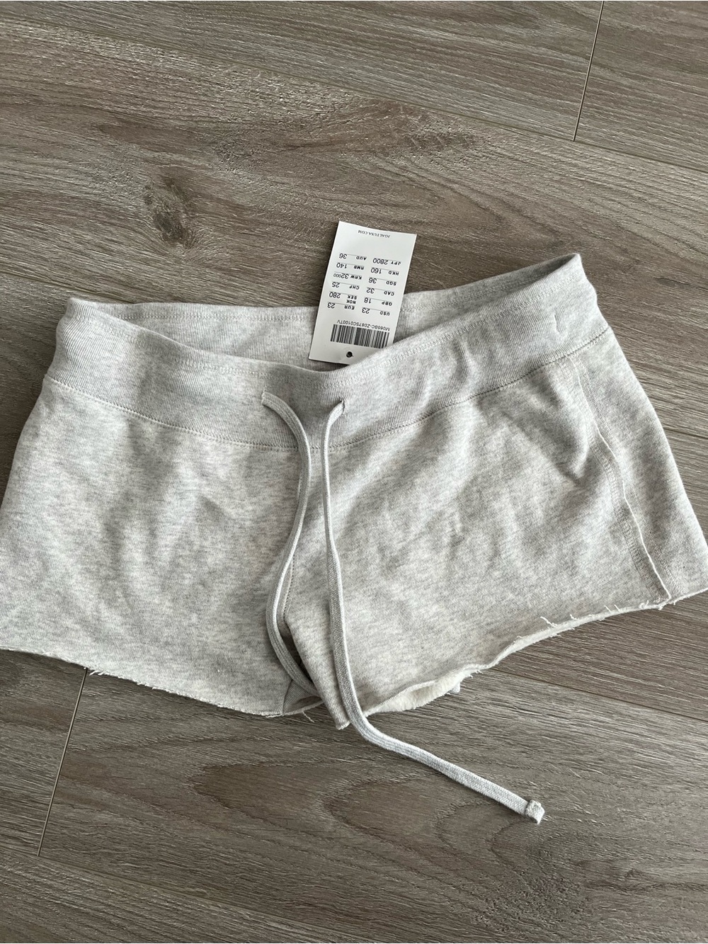 BRANDY Light Gray Women's Lounge Shorts with Drawstring
